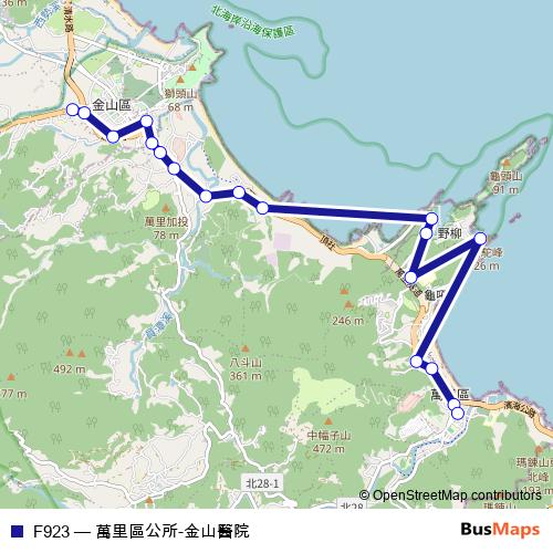 F923 bus Line Map