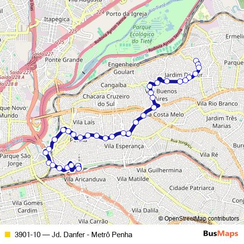 3901-10 bus Line Map