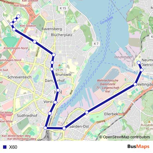 X60 bus Line Map