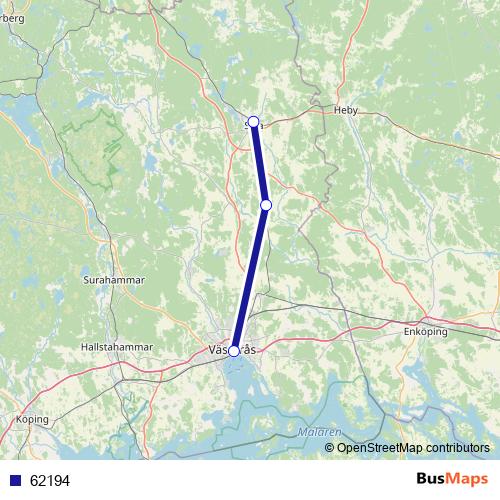 62194 bus Line Map
