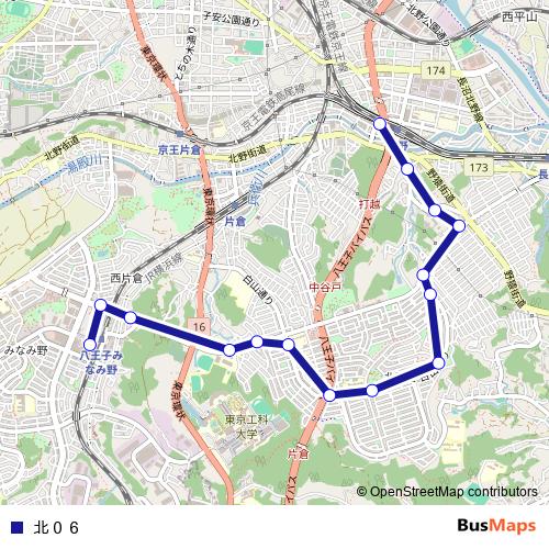 北０６ bus Line Map