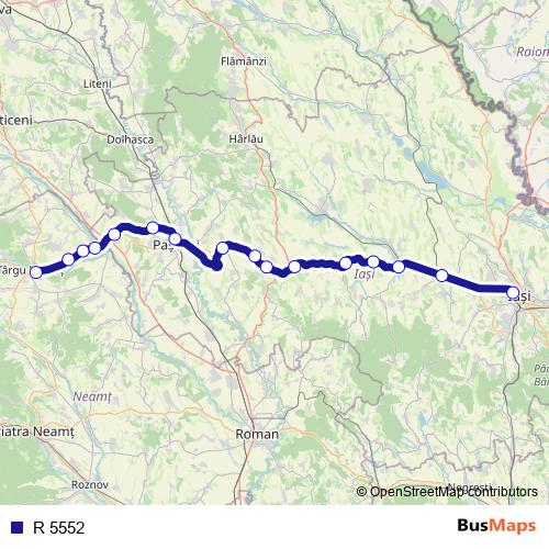 R 5552 rail Line Map