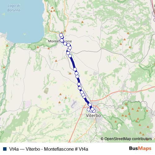 Vt4a bus Line Map