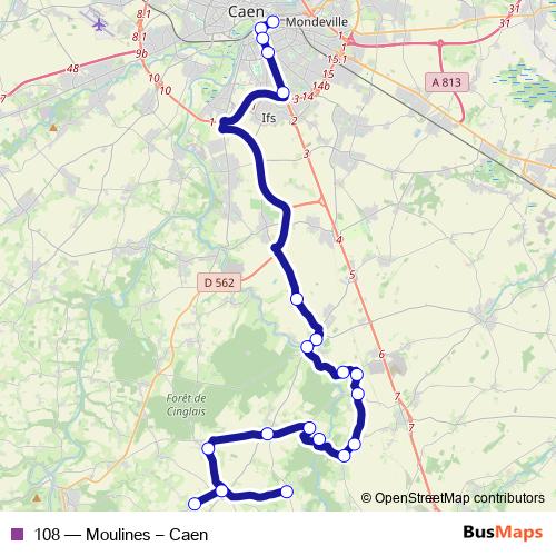 108 bus Line Map