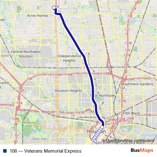108 bus Line Map