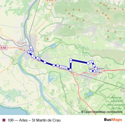 108 bus Line Map