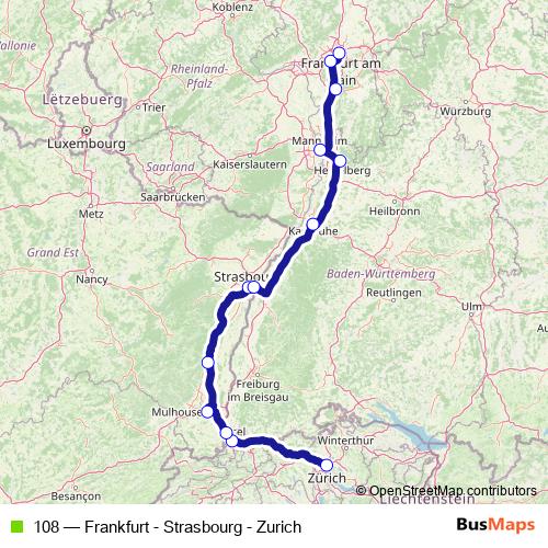 108 bus Line Map