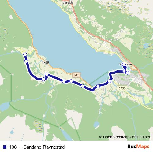 108 bus Line Map