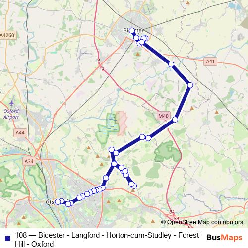 108 bus Line Map