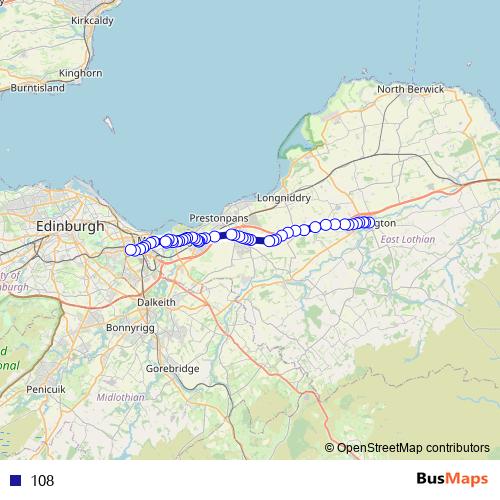 108 bus Line Map
