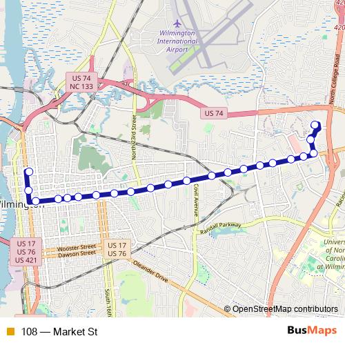 108 bus Line Map