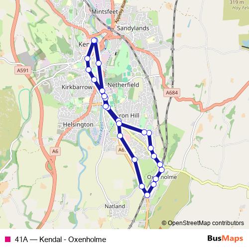 41A bus Line Map