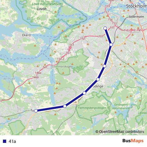 41a bus Line Map