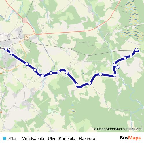 41a bus Line Map