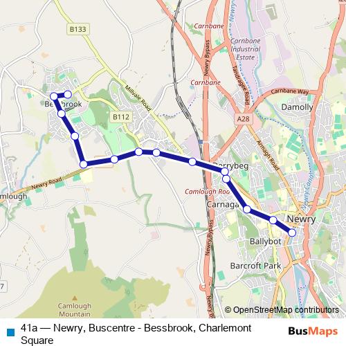 41a bus Line Map
