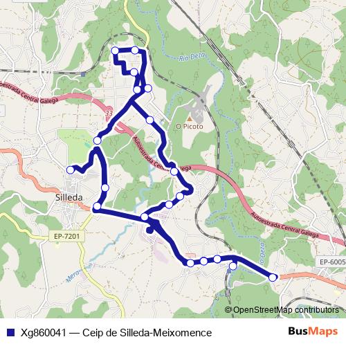 Xg860041 bus Line Map
