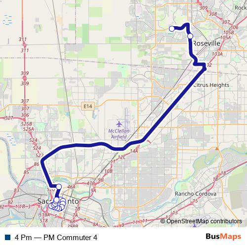 4 Pm bus Line Map