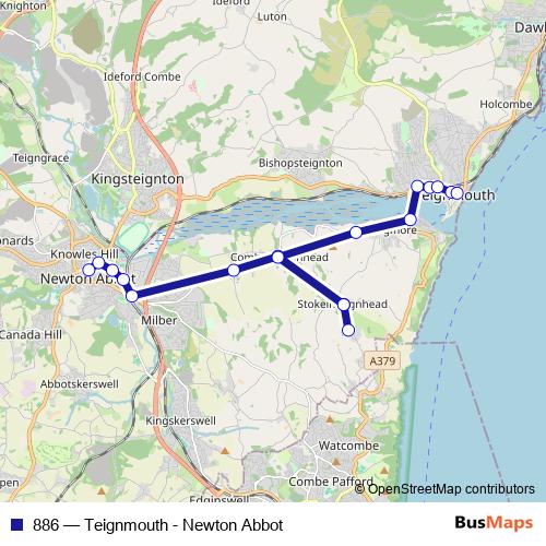 886 bus Line Map