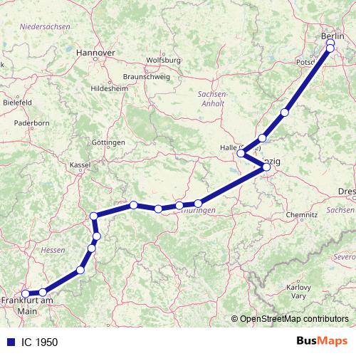 IC 1950 rail Line Map