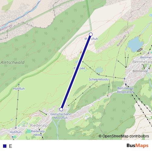 E cable-car Line Map