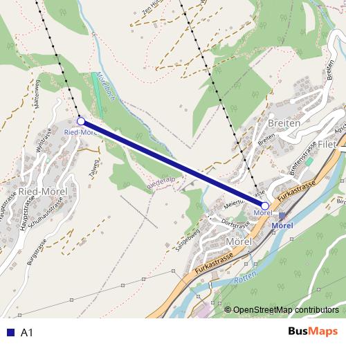 A1 cable-car Line Map