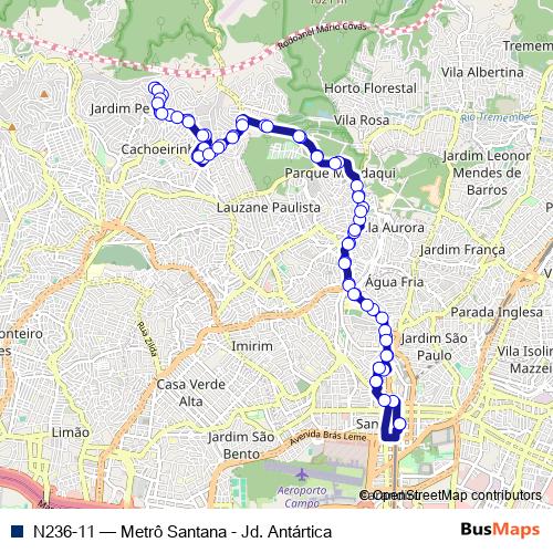 N236-11 bus Line Map