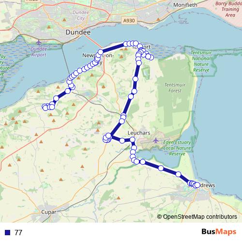 77 bus Line Map