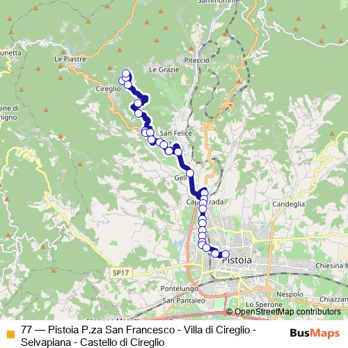 77 bus Line Map