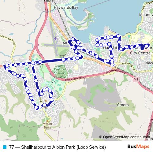 77 bus Line Map