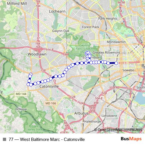 77 bus Line Map