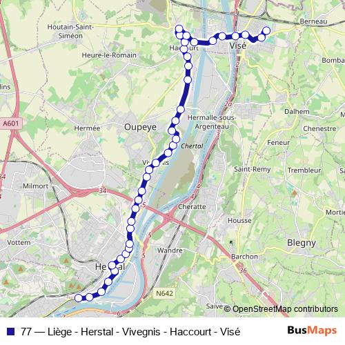 77 bus Line Map