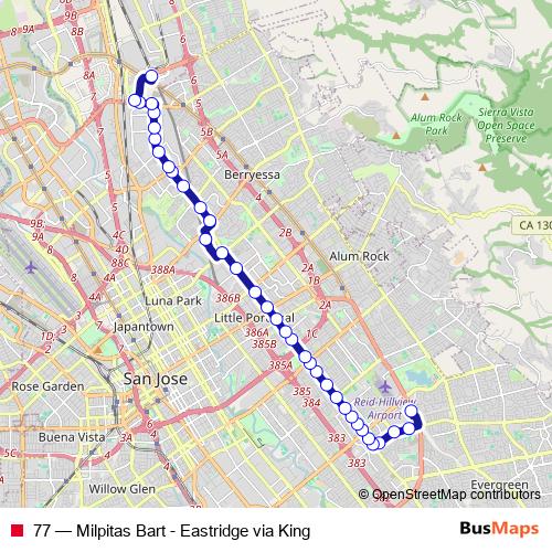 77 bus Line Map