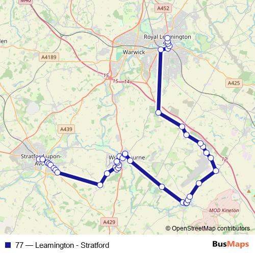 77 bus Line Map