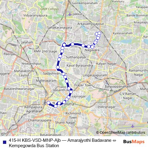 415-H KBS-VSD-MNP-Ajb bus Line Map