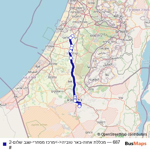 687 bus Line Map