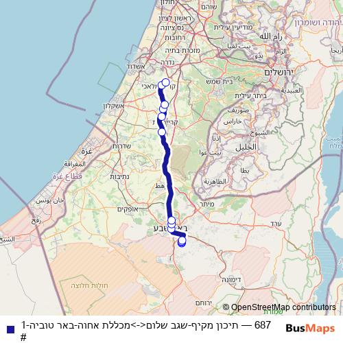 687 bus Line Map
