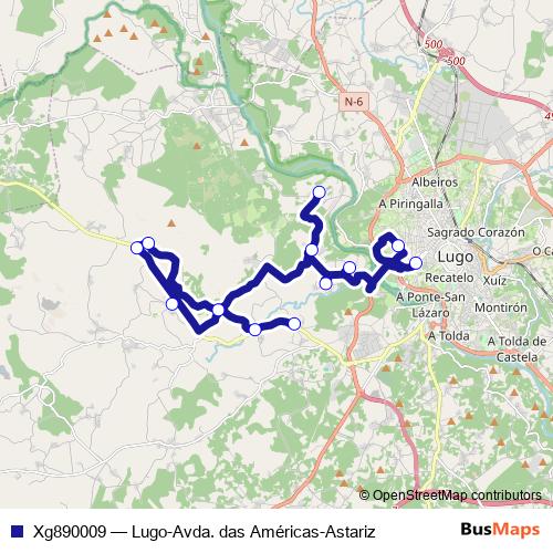 Xg890009 bus Line Map
