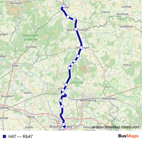H47 rail Line Map