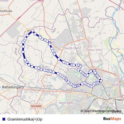 Graminmudrika(+)Up bus Line Map
