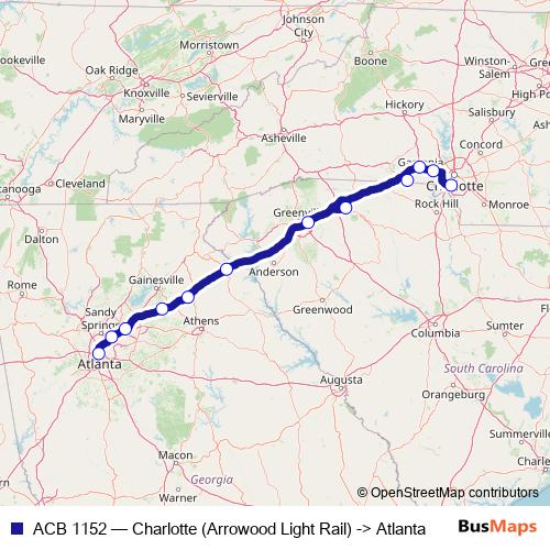 ACB 1152 bus Line Map