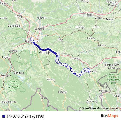 PR A18 0497 1 (61196) bus Line Map