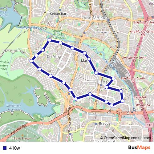 410w bus Line Map