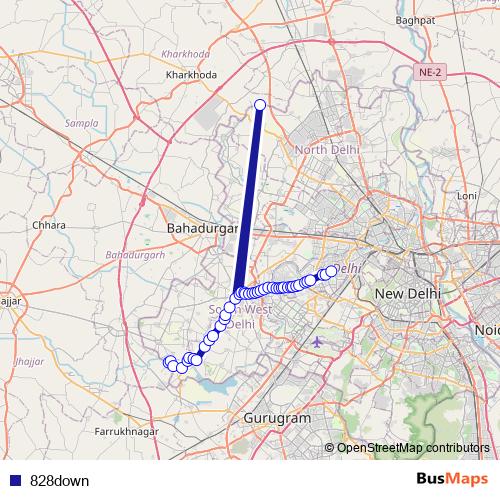 828down bus Line Map