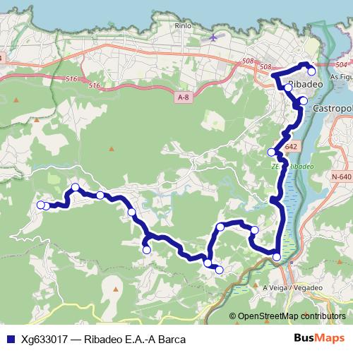 Xg633017 bus Line Map