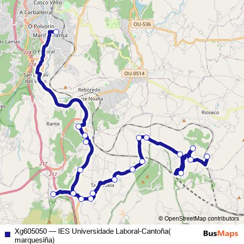 Xg605050 bus Line Map
