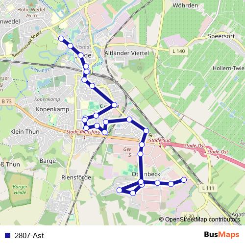 2807-Ast bus Line Map