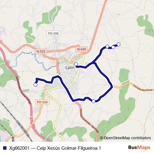 Xg662001 bus Line Map