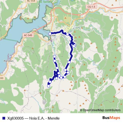 Xg630005 bus Line Map