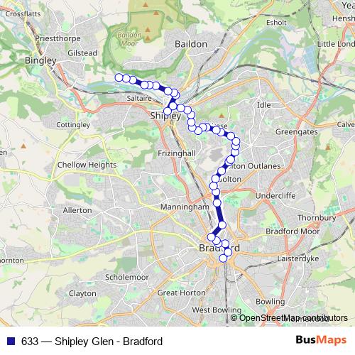 633 bus Line Map