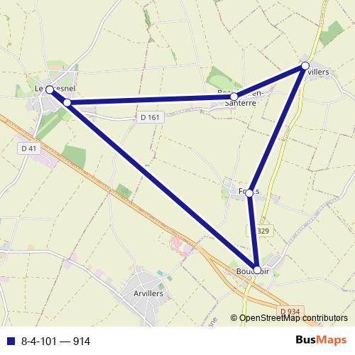 8-4-101 bus Line Map